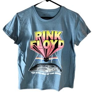 Pink Floyd NWT Band Graphic Women’s Sz Large Slate Blue Gray Burnout Tee Shirt